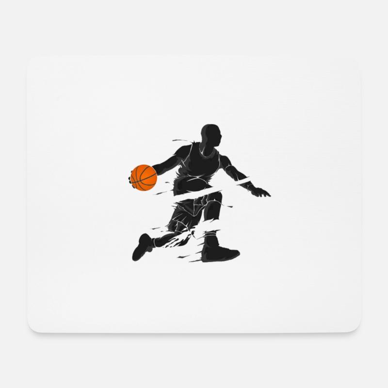 Basketball-Spieler - Mousepad (Querformat) - Weiß