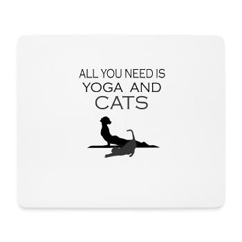 Cat Yoga Saying - Mouse Pad (horizontal) - white - Front