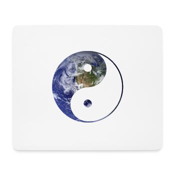 yin and yang earth - Mouse Pad (horizontal) - white - Front