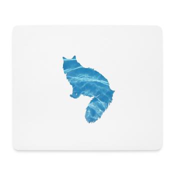 Eau de chat - Tapis de souris (format paysage) - blanc - Devant