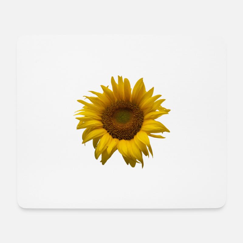 Sonnenblume - Mousepad (Querformat) - Weiß