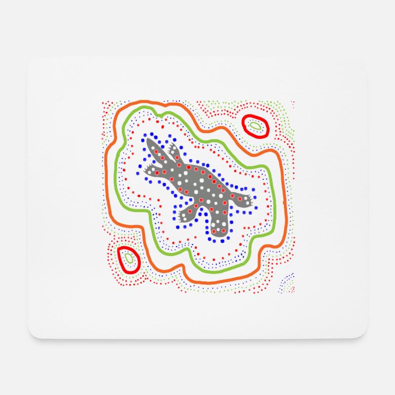 Autralisches Aborigine-Kunstschnabeltier - Mousepad (Querformat) - Weiß