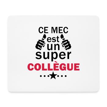 ce mec est un super collègue - Tapis de souris (format paysage) - blanc - Devant
