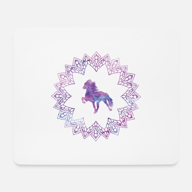 Tölter "Mandala Purple" - Mousepad (Querformat) - Weiß