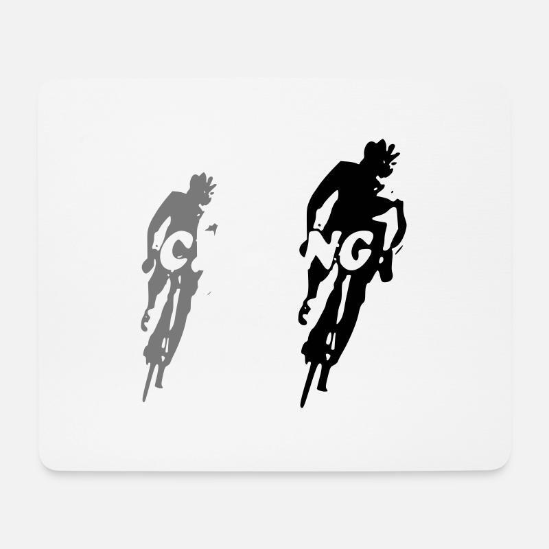 Radfahren - Mousepad (Querformat) - Weiß