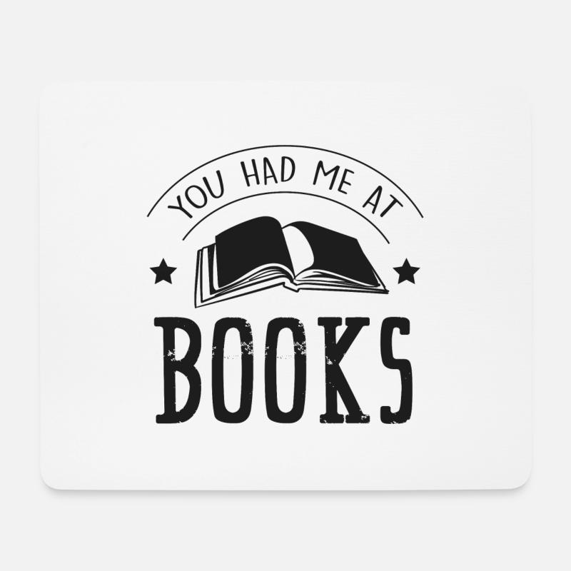 Buch Liebhaber Hobby - Mousepad (Querformat) - Weiß