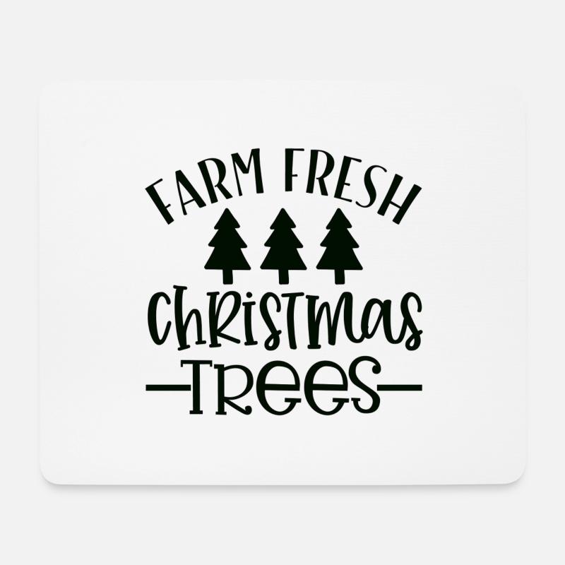 Bauernhof Frische Weihnachtsbäume - Mousepad (Querformat) - Weiß