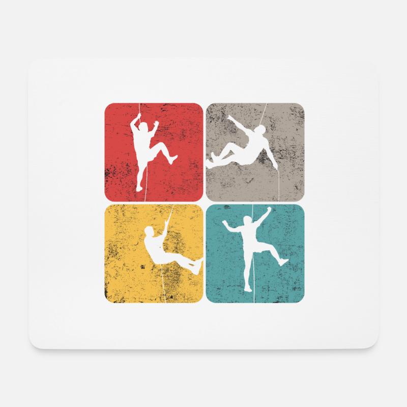 Bouldern Klettersport Sportklettern Geschenk - Mousepad (Querformat) - Weiß