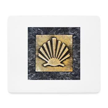 Scallop Shell Camino de Santiago - Mouse Pad (horizontal) - white - Front