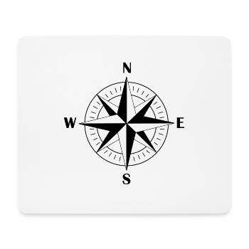 kompass 001 - Mousepad (Querformat) - Weiß - Vorne