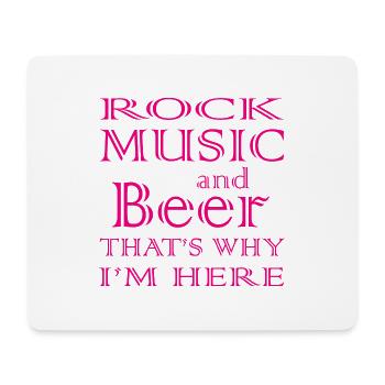 Rock Music Rock and Roll - Mouse Pad (horizontal) - white - Front