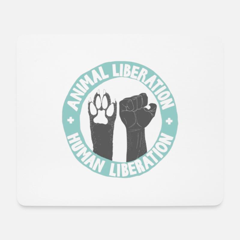 Animal Liberation - Mousepad (Querformat) - Weiß
