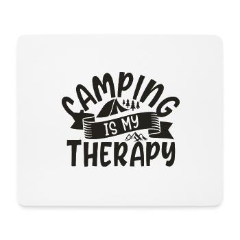 Le camping est ma thérapie - Tapis de souris (format paysage) - blanc - Devant
