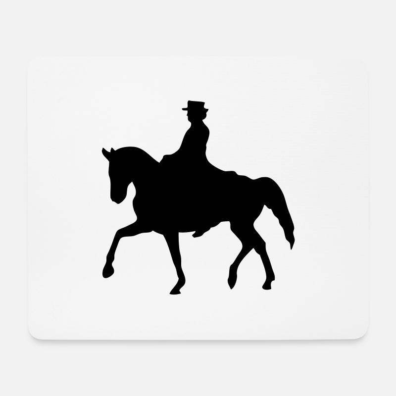 Reiten Reiten Reiten Schatten - Mousepad (Querformat) - Weiß