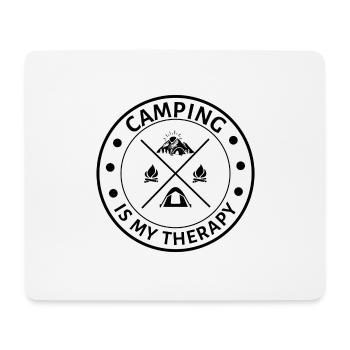Le camping est ma thérapie Drôle de campeur disant - Tapis de souris (format paysage) - blanc - Devant