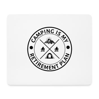 Camping ist mein Ruhestandsplan Lustiger Camper-Spruch - Mousepad (Querformat) - Weiß - Vorne