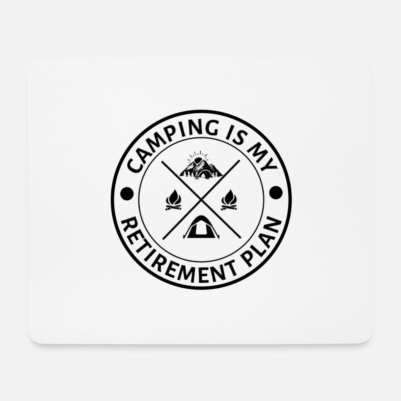 Camping ist mein Ruhestandsplan Lustiger Camper-Spruch - Mousepad (Querformat) - Weiß