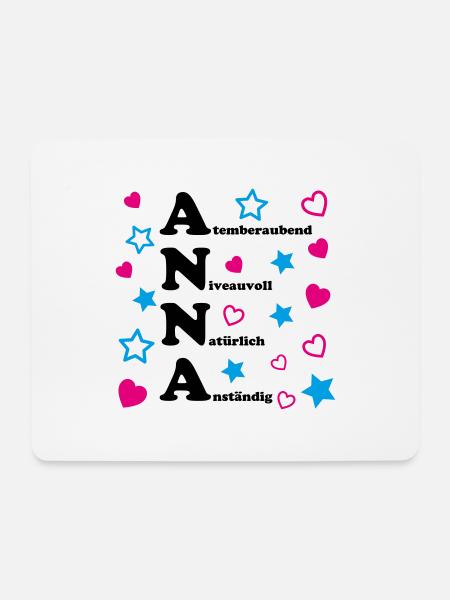 Anna - Mousepad (Querformat) - Weiß