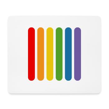 Staebchen arc-en-ciel - Tapis de souris (format paysage) - blanc - Devant
