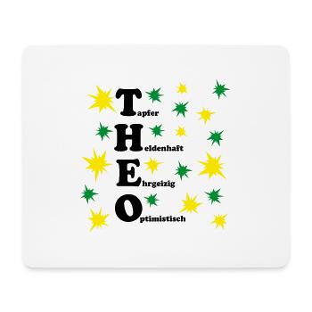 Theo - Mousepad (Querformat) - Weiß - Vorne
