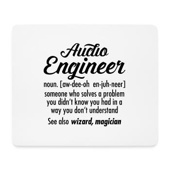 Audio Engineer - Definition - Tapis de souris (format paysage) - blanc - Devant