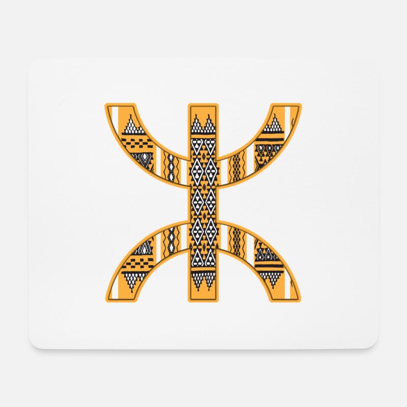 Z imazighen Muster Kabyle Teppich Algerien - Mousepad (Querformat) - Weiß