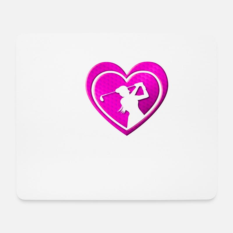 I love GOLF - Golfdesign für Golferinnen 3 - Mousepad (Querformat) - Weiß