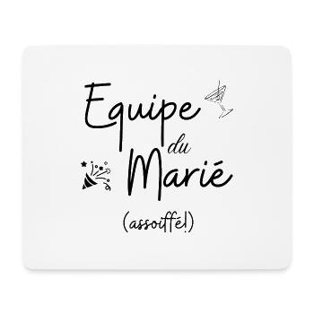 équipe du marié assoiffé- tshirt assorti - Tapis de souris (format paysage) - blanc - Devant