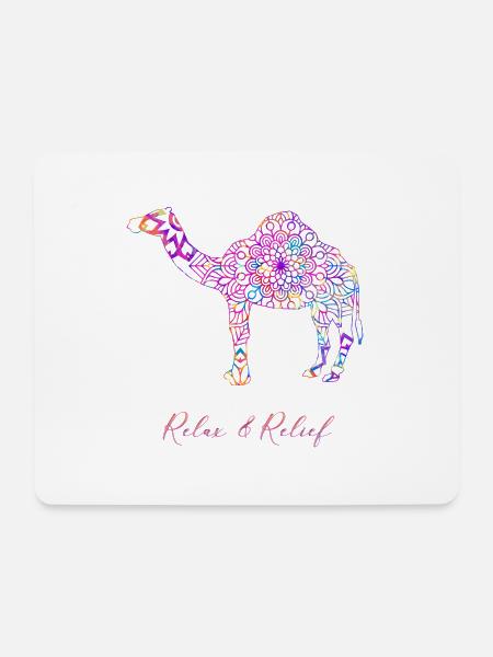 Relax&Relief Camel - Mousepad (Querformat) - Weiß