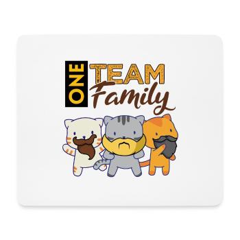 team familie katze bart bachelorette party asatru - Mousepad (Querformat) - Weiß - Vorne