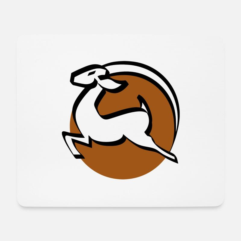 Afrika Antilope - Mousepad (Querformat) - Weiß