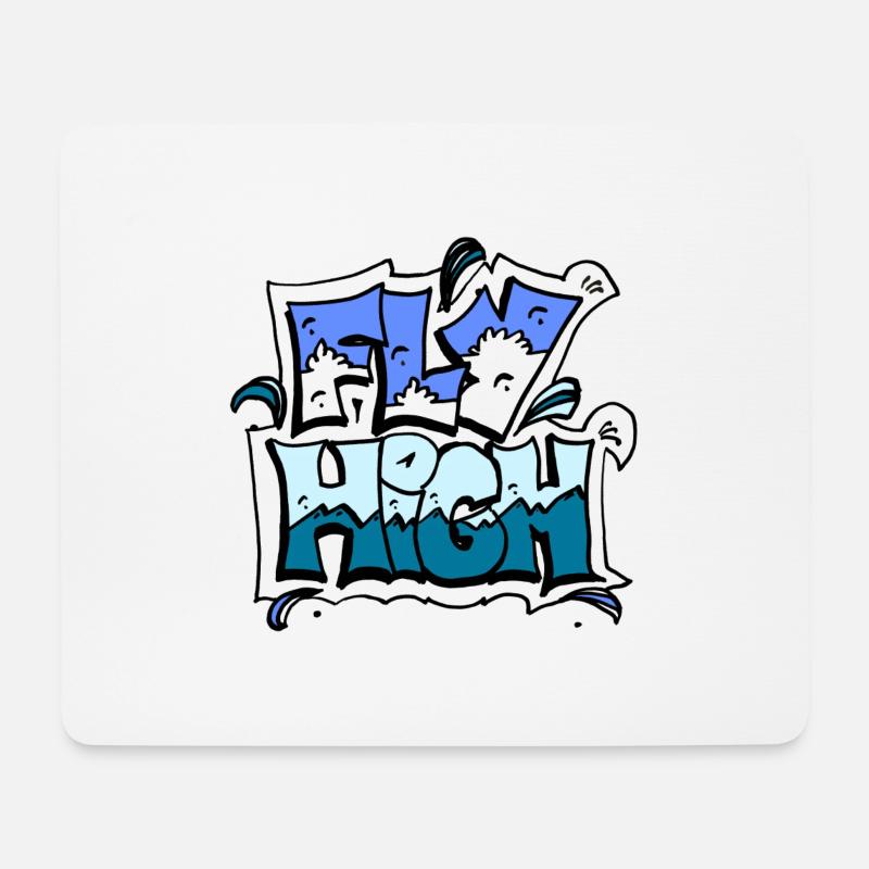 voler haut - Tapis de souris (format paysage) - blanc