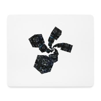 Cubes en spirale de science-fiction - Tapis de souris (format paysage) - blanc - Devant