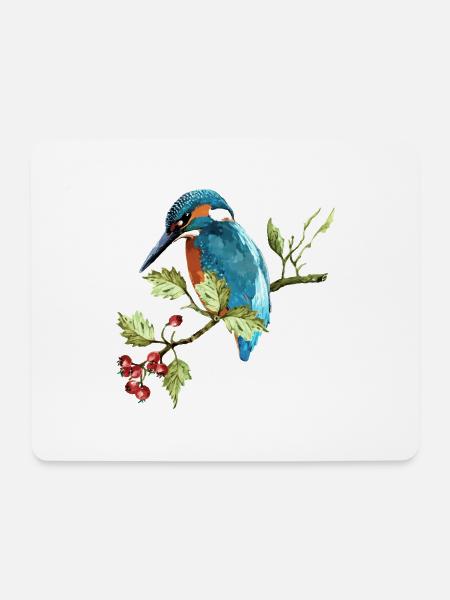 Bunter Vogel - Mousepad (Querformat) - Weiß