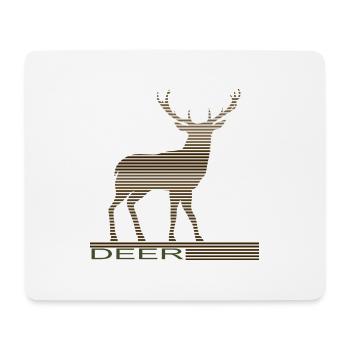 Hirsch - Mousepad (Querformat) - Weiß - Vorne