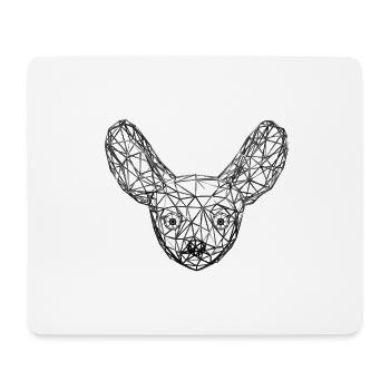 Metallic Geometric Fennec Fox - Mouse Pad (horizontal) - white - Front