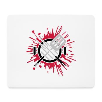 Drops Of Coal Grill Splashes of Color Grill Master - Mouse Pad (horizontal) - white - Front