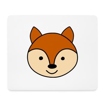 Cute fox - Mousepad (Querformat) - Weiß - Vorne