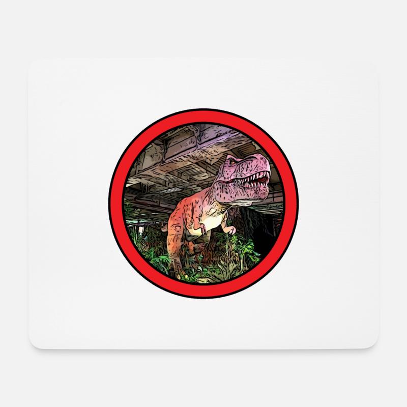 T-rex - Mouse Pad (horizontal) - white