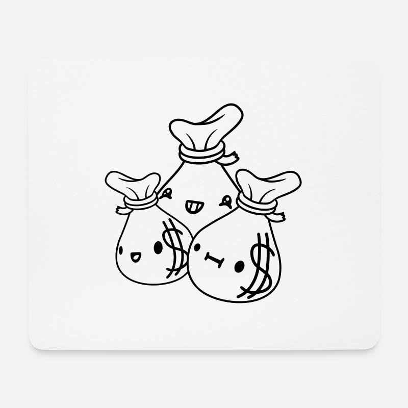 Comic Geldsäcke Freunde Team - Mousepad (Querformat) - Weiß
