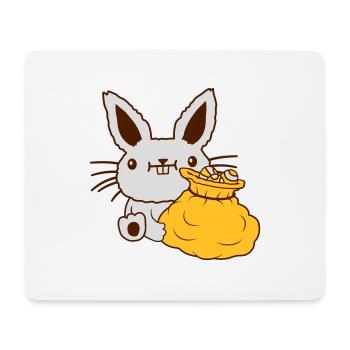 Osterhase großer Eier Sack - Mousepad (Querformat) - Weiß - Vorne