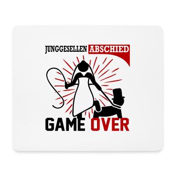 Junggesellenabschied Game Over Peitsche Married - Mousepad (Querformat) - Weiß - Vorne