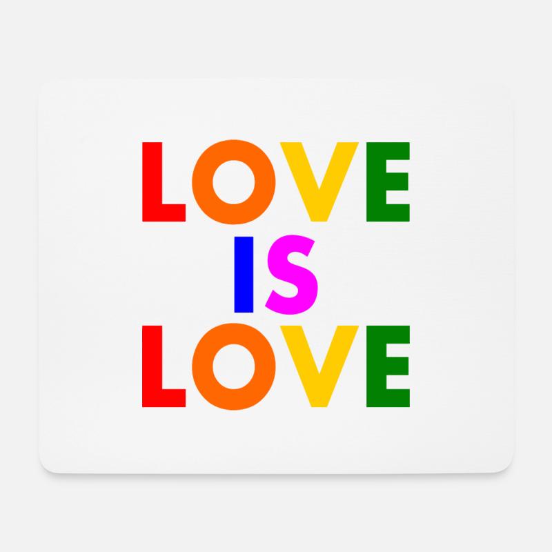 Love is love - Mousepad (Querformat) - Weiß