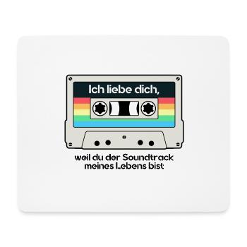 Du bist der Soundtrack meines Lebens - Mousepad (Querformat) - Weiß - Vorne