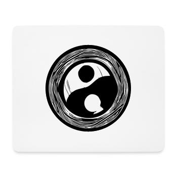 Yin Yang Signe Symbole Paix Bonheur Vecteur 11 - Tapis de souris (format paysage) - blanc - Devant