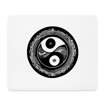 Yin Yang Signe Symbole Paix Bonheur Vecteur 10 - Tapis de souris (format paysage) - blanc - Devant