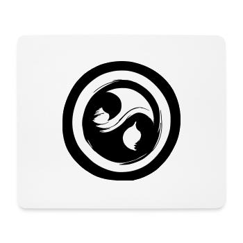 Yin Yang Signe Symbole Paix Bonheur Vecteur 3 - Tapis de souris (format paysage) - blanc - Devant