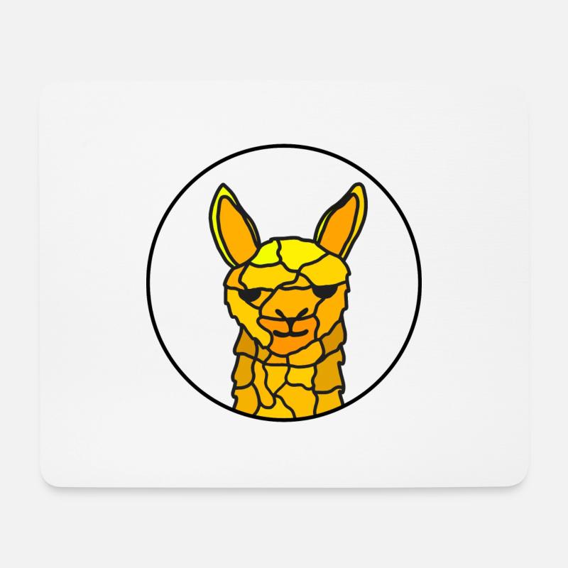 Lama - Mousepad (Querformat) - Weiß