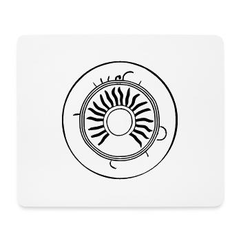 Sonne Mond Mosaik Astrologie Symbol Vektor 9 - Mousepad (Querformat) - Weiß - Vorne