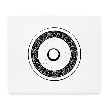 Sun Moon Mosaic Astrology mystical symbol 7 - Mouse Pad (horizontal) - white - Front